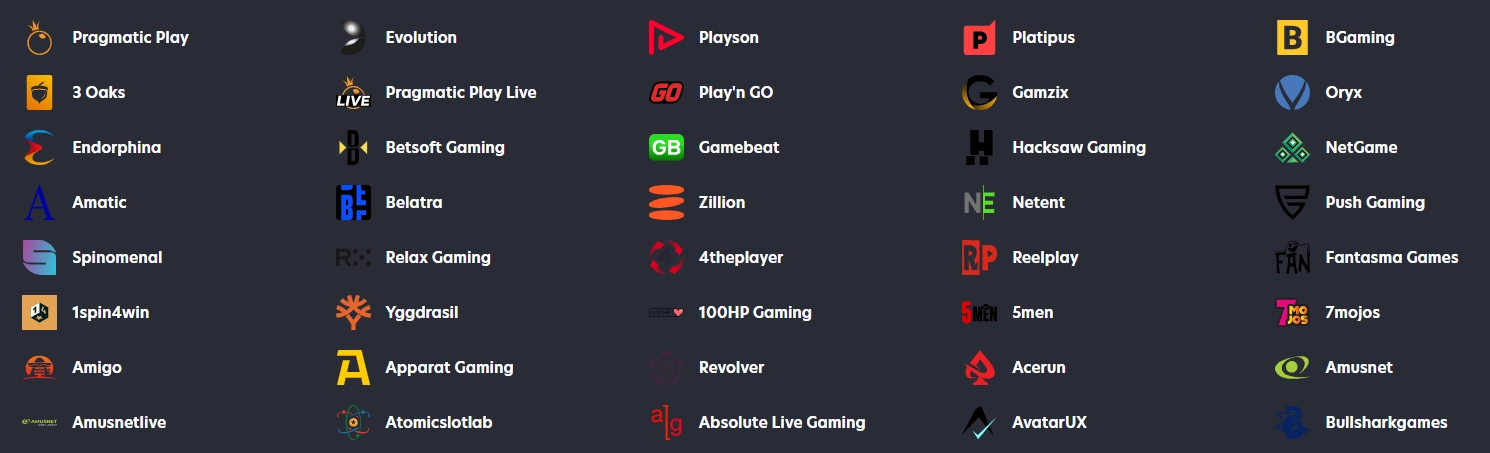 Populaire gameproviders beschikbaar bij 1Red Casino